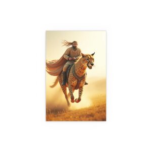 Mission Delayed – The Persian Courier & The Distracted Cheetah  | Adventure Fantasy Poster Print