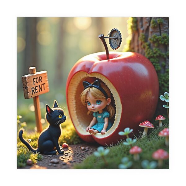 Whimsical Silk Posters for Home Decor, Fantasy Wall Art, Alice in Wonderland-inspired Artwork, Unique Gifts, Playful Living Room Decor - Image 4
