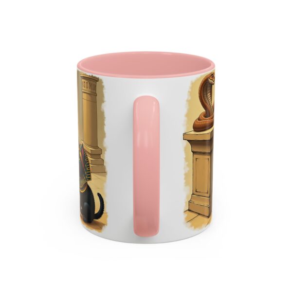 Ancient Egypt Cat Coffee Mug | Anubis and Snake Design | Black Accent Mugs for Cat Lovers, Gift for Holidays, Unique Kitchen Decor - Image 12