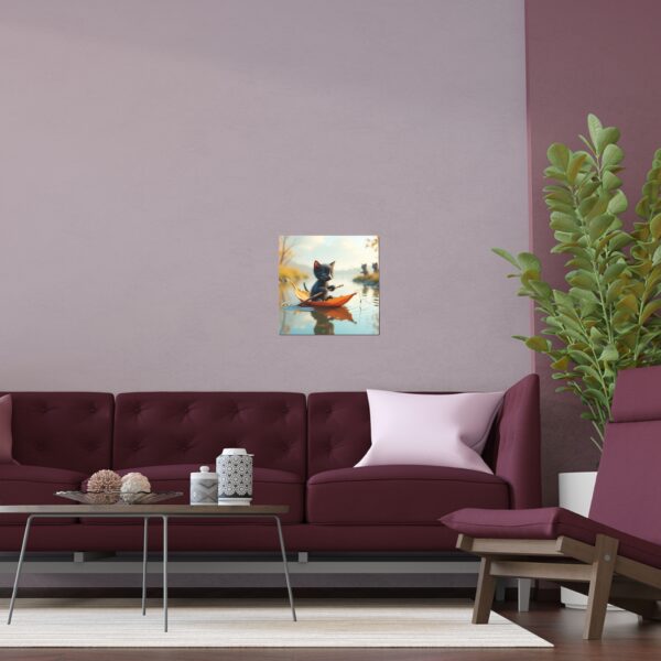 Charming Cat Silk Poster, Cat Wall Art, Cute Home Decor, Animal Lover Gift, Indoor Outdoor Wall Art - Image 3