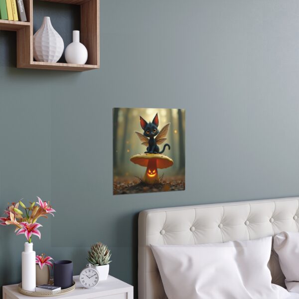 Whimsical Cat Fairy Silk Poster - Unique Wall Art, Home Decor, Gift for Cat Lovers, Halloween Decor, Magical Aesthetic - Image 2