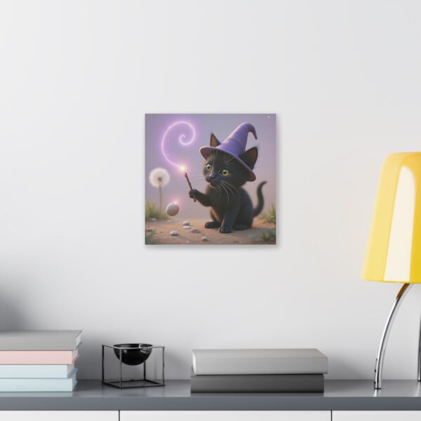 Magical Cat Canvas Art, Whimsical Home Decor, Cat Lover Gift, Cute Wall Art, Gift for Kids, Halloween Decor - Image 11