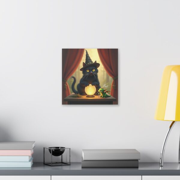 Magical Cat Canvas Art, Halloween Decor, Witchy Home Decor, Pet Lover Gift, Cozy Witch Aesthetic - Image 7