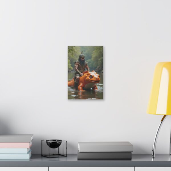 Mythical Warrior Canvas Art, Dragon Rider Wall Decor, Fantasy Artwork, Home Decoration, Unique Gift for Gamers - Image 3