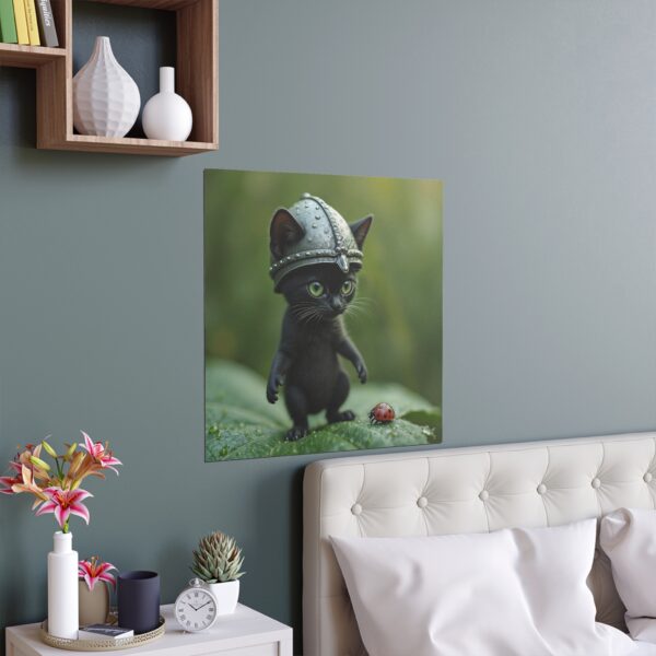 Whimsical Cat Silk Poster, Cute Wall Art, Kitty Decor, Unique Home Decoration, Gift for Cat Lovers, Indoor Outdoor Artwork - Image 8