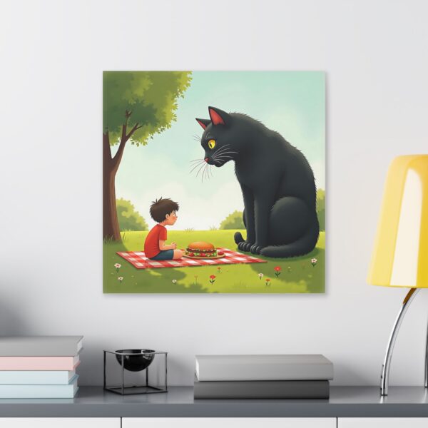 Whimsical Cat Canvas Art, Playful Wall Decor, Child and Pet Lovers Gift, Unique Home Accent, Fun Children’s Room Artwork - Image 15