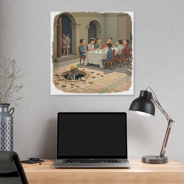 Whimsical Dining Scene Canvas Print, Humor Wall Art, Unique Home Decor, Funny Gift, Office Decor, Quirky Artwork - Image 16