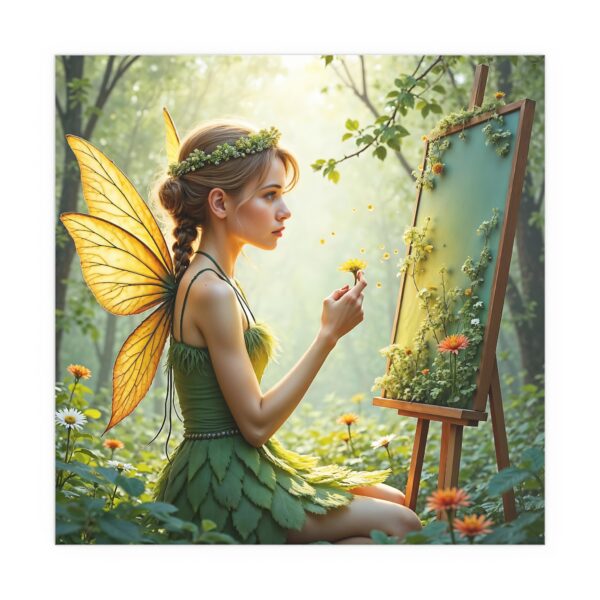 Enchanting Silk Wall Art Poster, Fairy Theme Home Decor, Nature Inspired Art, Magical Gift, Indoor Outdoor Decoration, Unique Art Print - Image 4