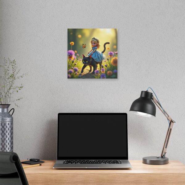 Whimsical Fairy Tale Canvas Art, Enchanting Wall Decor for Kids, Fantasy Nursery Artwork, Cute Home Decoration, Gift for Cat Lovers - Image 8