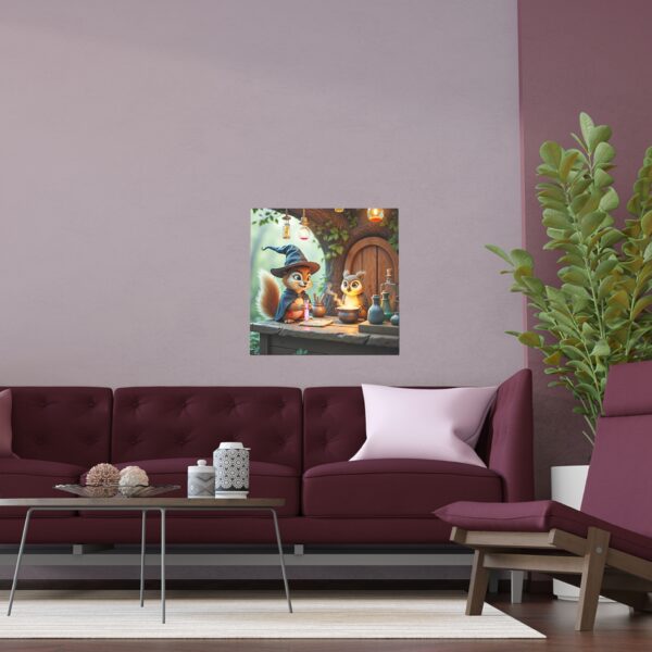 Silk Poster - Owl and Squirrel Alchemy Scene - Image 9