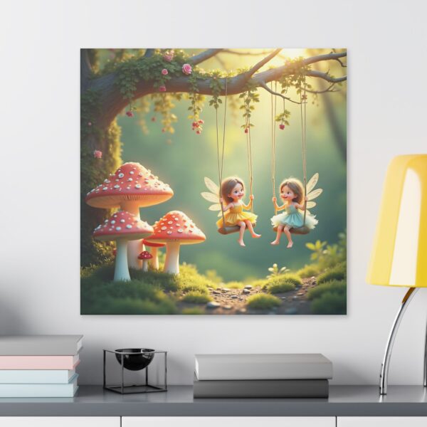 Whimsical Fairy Garden Stretched Canvas Art, Enchanting Home Decor, Kids Room Decor, Fairy Tale Wall Art, Nature-Inspired Gift - Image 19