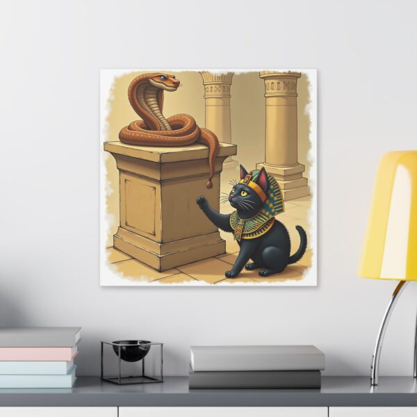 Egyptian Cat Canvas Art, Unique Wall Decor, Home Office Artwork, Gifts for Cat Lovers, Egyptian Themed Decor - Image 15