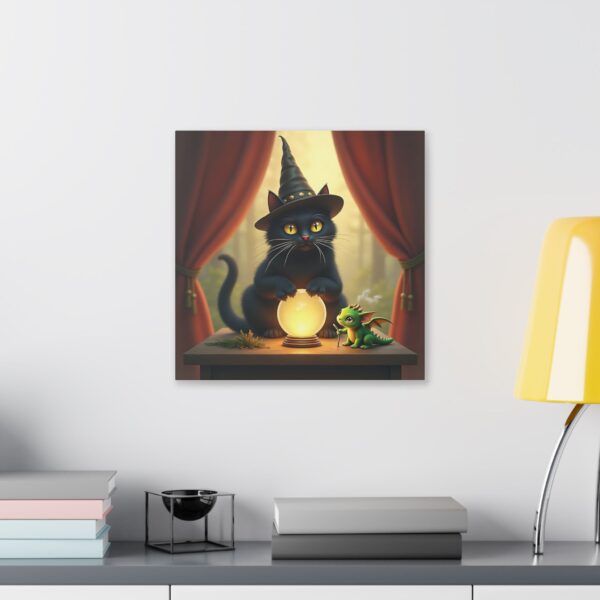 Magical Cat Canvas Art, Halloween Decor, Witchy Home Decor, Pet Lover Gift, Cozy Witch Aesthetic - Image 11
