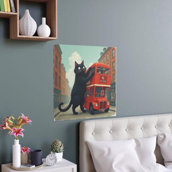 Whimsical Cat Silk Poster, Cute Wall Art, Home Decor, Gift for Cat Lovers, Indoor Decor, Unique Art Print - Image 8