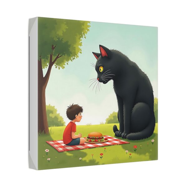 Whimsical Cat Canvas Art, Playful Wall Decor, Child and Pet Lovers Gift, Unique Home Accent, Fun Children’s Room Artwork - Image 6