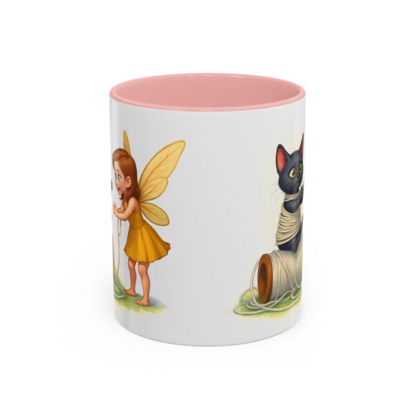 Whimsical Fairy and Cat Coffee Mug, Cute Cat Mug, Gift for Cat Lovers, Fairy Tale Mug, Fantasy Lover's Drinkware - Image 9