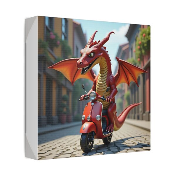 Whimsical Dragon Art Canvas Print, Fantasy Wall Decor, Vibrant Dragon Artwork, Unique Gift for Art Lovers, Fun Home Decoration - Image 2