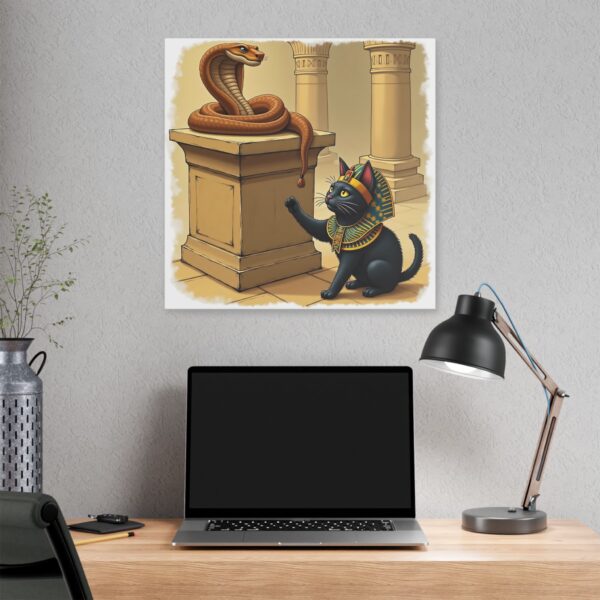 Egyptian Cat Canvas Art, Unique Wall Decor, Home Office Artwork, Gifts for Cat Lovers, Egyptian Themed Decor - Image 16