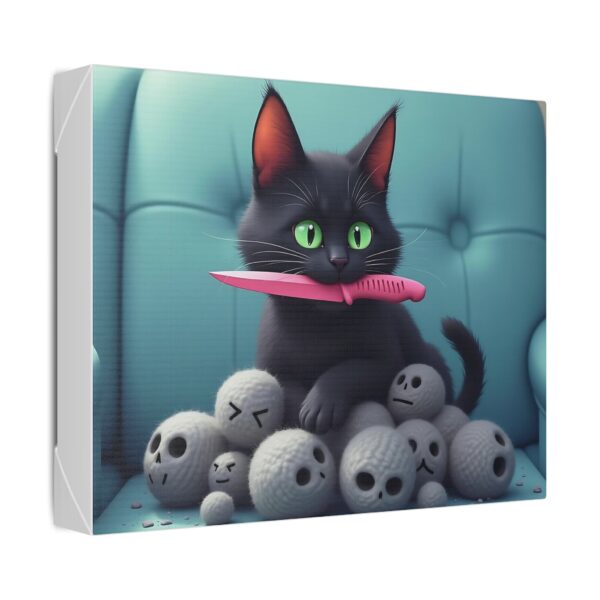 Playful Cat Canvas Wall Art, Cute Cat Decor, Whimsical Pet Print, Cat Lovers Gift, Fun Home Decor - Image 2
