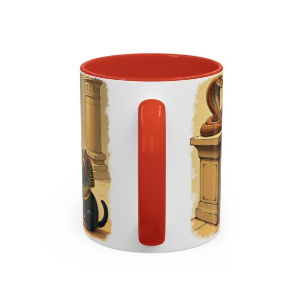 Ancient Egypt Cat Coffee Mug | Anubis and Snake Design | Black Accent Mugs for Cat Lovers, Gift for Holidays, Unique Kitchen Decor - Image 16