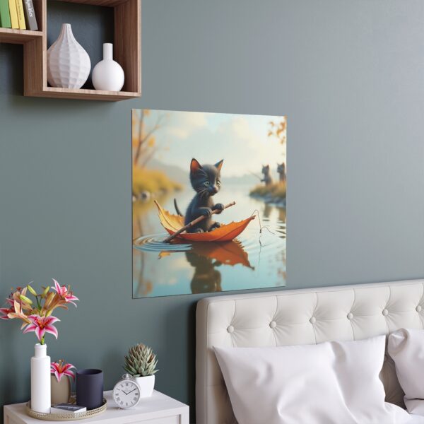 Charming Cat Silk Poster, Cat Wall Art, Cute Home Decor, Animal Lover Gift, Indoor Outdoor Wall Art - Image 8