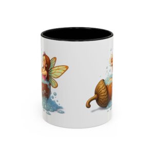 Whimsical Fairy Accent Coffee Mug - Charming Gift for Nature Lovers, Magical Decor, Home Office Essentials, Fantasy Design