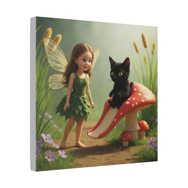 Whimsical Fairy Tale Canvas Art, Enchanting Home Decor, Fantasy Wall Art, Unique Gift for Cat Lovers, Children's Room Decoration - Image 14
