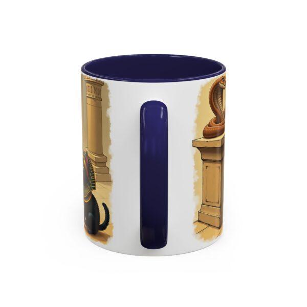 Ancient Egypt Cat Coffee Mug | Anubis and Snake Design | Black Accent Mugs for Cat Lovers, Gift for Holidays, Unique Kitchen Decor - Image 8