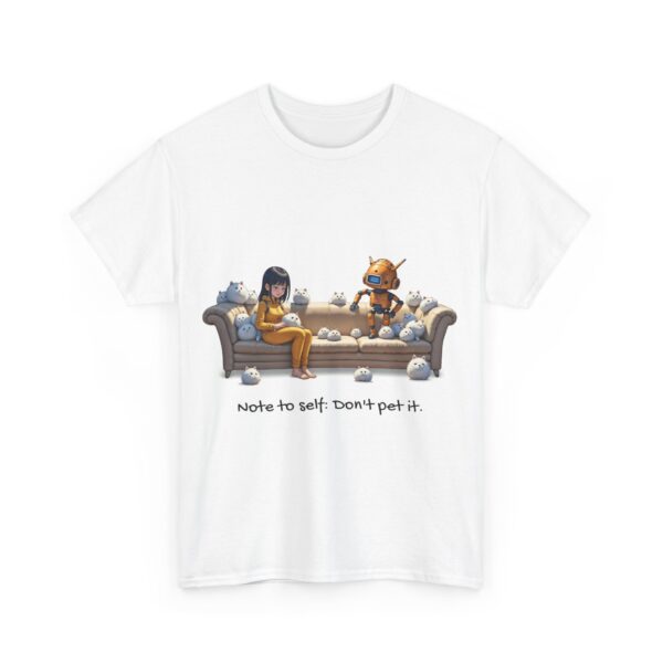 Anime Manga Inspired Tee - Geode Habitat Puffball Pet-sitting Scene - Image 3